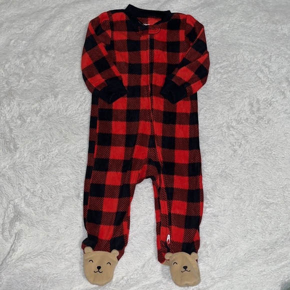 Carter's Other - (2 for $10) carters fuzzy plaid footie/sleeper